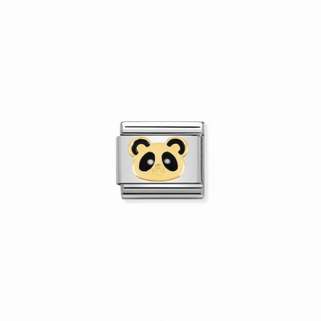 Nomination Gold Panda Head Enamel Composable Charm